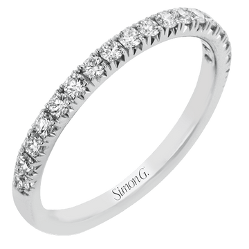 Wedding Band in 18k Gold with Diamonds - Simon G. Jewelry