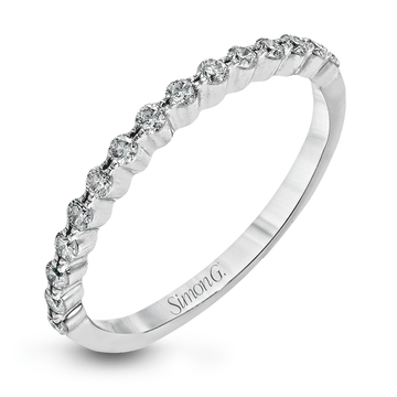 Wedding Band in 18k Gold with Diamonds - Simon G. Jewelry