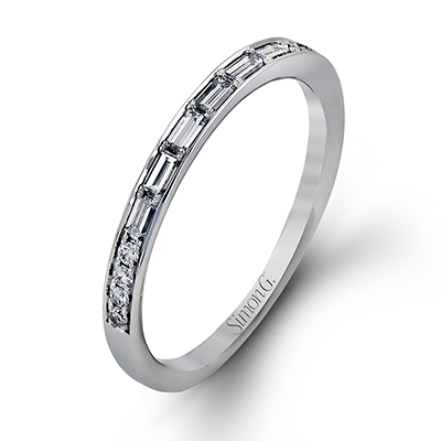 Wedding Band In 18k Gold With Diamonds - Simon G. Jewelry