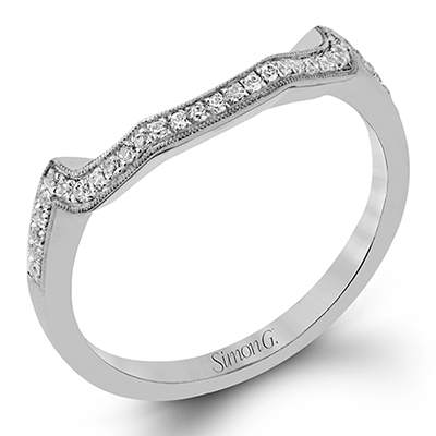 Wedding Band in 18k Gold with Diamonds - Simon G. Jewelry