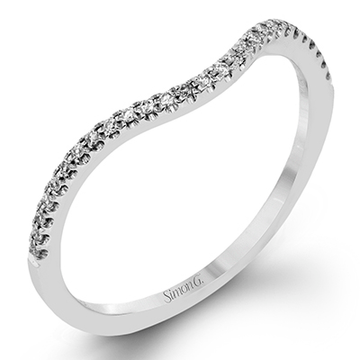 Wedding Band in 18k Gold with Diamonds - Simon G. Jewelry