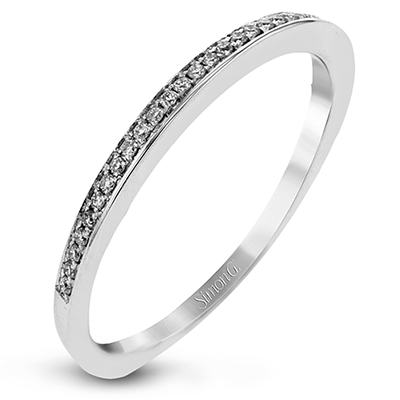 Wedding Band In 18k Gold With Diamonds - Simon G. Jewelry