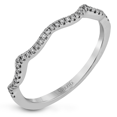 Wedding Band in 18k Gold with Diamonds - Simon G. Jewelry