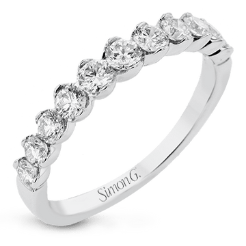 Wedding Band in 18k Gold with Diamonds - Simon G. Jewelry