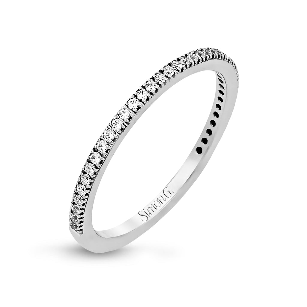 Wedding Band in 18k Gold with Diamonds - Simon G. Jewelry