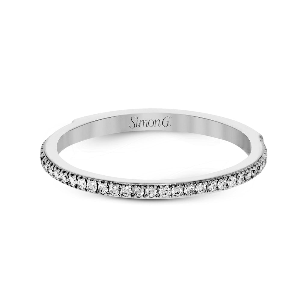 Wedding Band in 18k Gold with Diamonds - Simon G. Jewelry