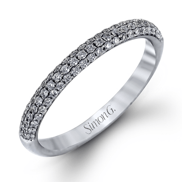 Wedding Band in 18k Gold with Diamonds - Simon G. Jewelry