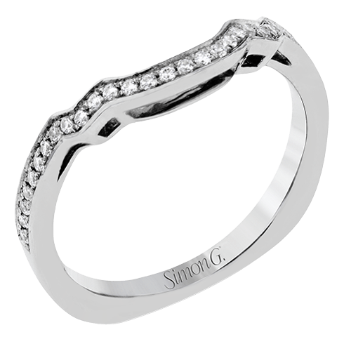 Wedding Band in 18k Gold with Diamonds - Simon G. Jewelry