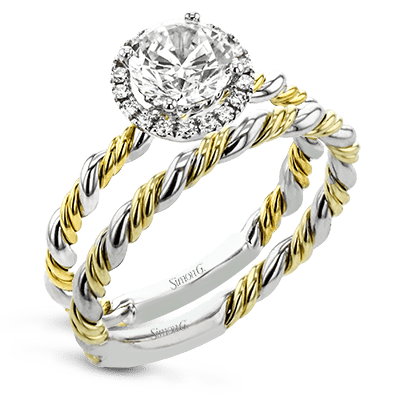 Wedding Set in 18k Gold with Diamonds - Simon G. Jewelry