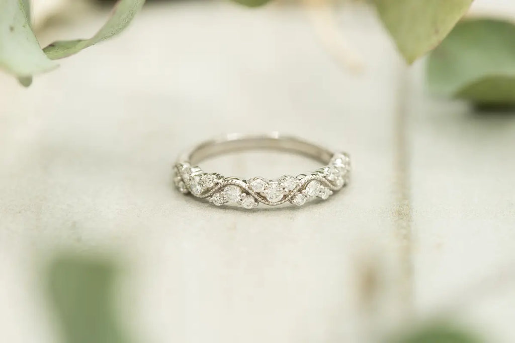 wedding band with diamonds