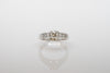 14K White Gold Channel Set Engagement Ring with 0.75ct Round Center Diamond