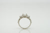 14K White Gold Princess-Cut Three Stone Ring - 2.27tcw