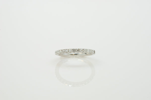 14K White Gold Ring with Diamonds