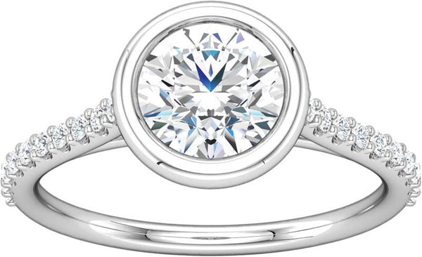 Bezel Set Diamond Engagement Ring