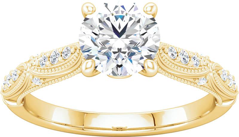 Diamond Vintage Style Engagement Ring