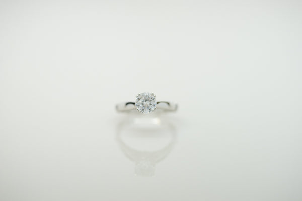 14K White Gold Verragio Engagement Ring with 0.03tcw Round Diamonds