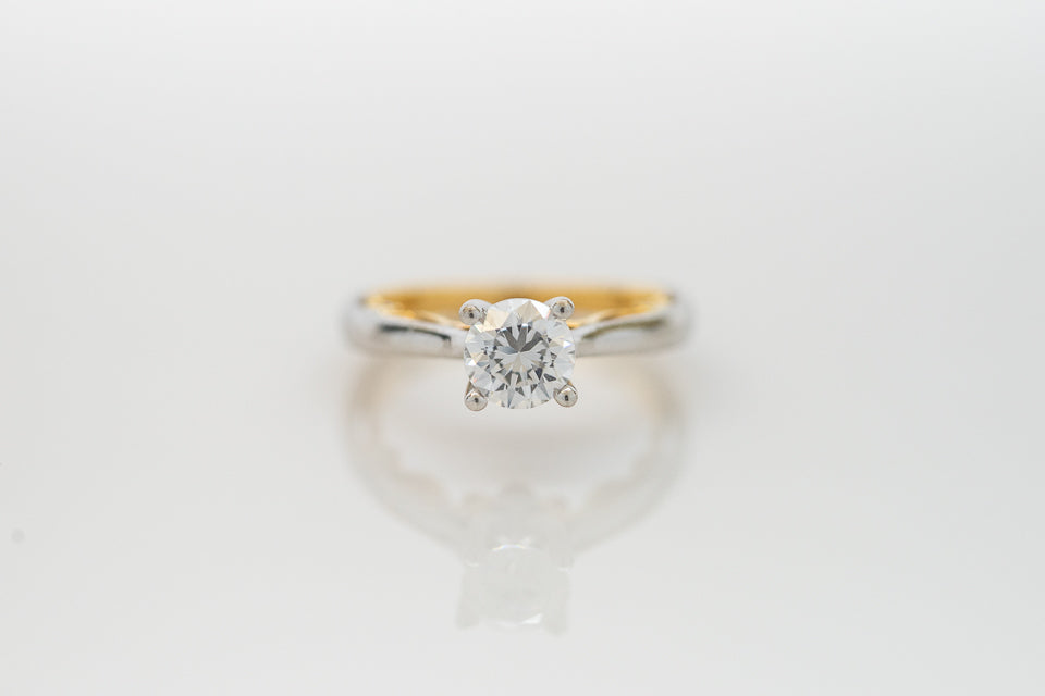 18K White and Rose Gold Verragio Engagement Ring