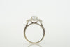 14K White Gold Diamond Halo Engagement Ring with 0.58tcw Round Diamonds