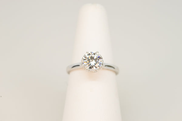 14K White Gold Verragio Engagement Ring with 0.10tcw Round Diamonds