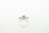 14K White Gold Pave Milgrain Diamond Engagement Ring
