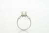 18K White Gold Verragio Semi-Mount Engagement Ring with Diamonds in Prongs