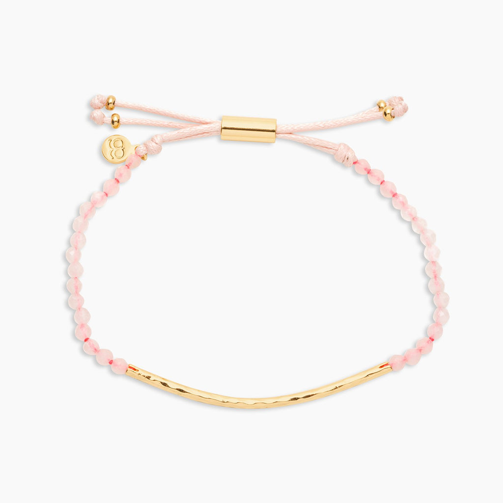 Power Gemstone Bracelet for Love, Rose Gold/Rose Quartz