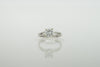 14K White Gold Double Shank Solitaire Engagement Ring