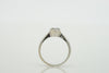 14K White Gold Bezel Engagement Ring