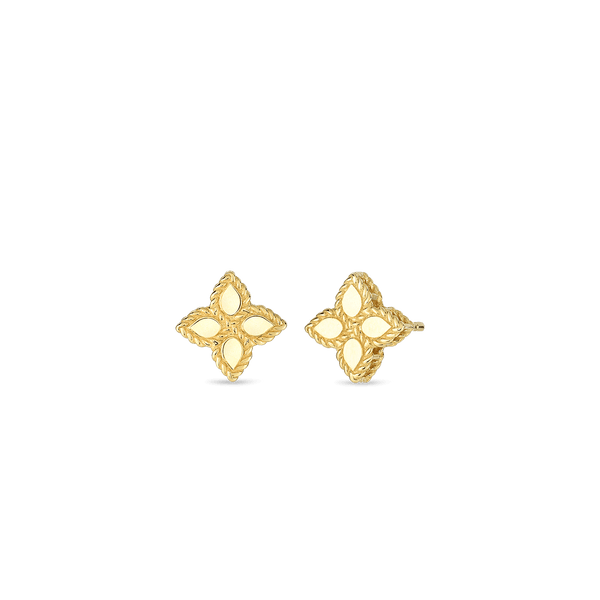Small Gold Stud Princess Flower Earrings