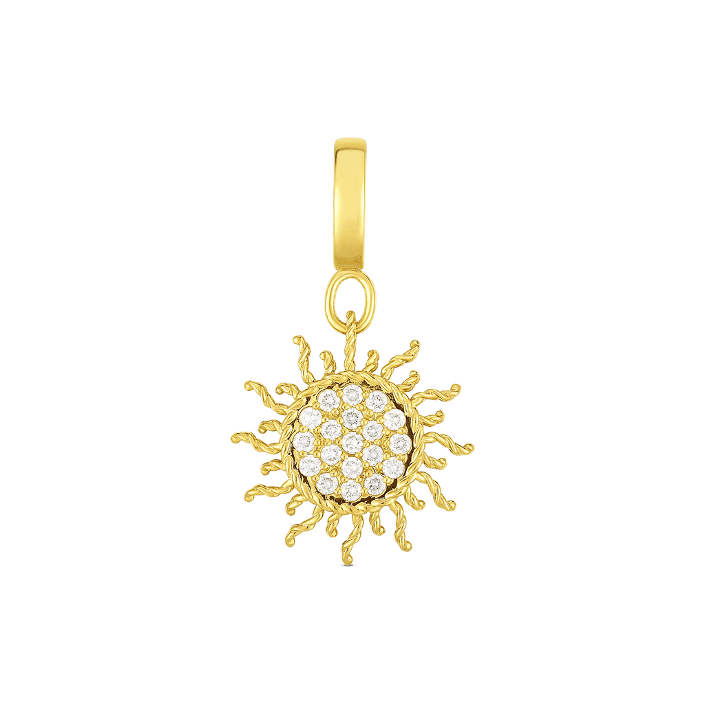 18K Gold & Diamond Princess Sun Pendant
