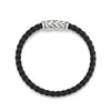 Chevron Woven Rubber Bracelet in Black