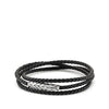 Chevron Triple-Wrap Bracelet in Black