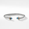 Cable Classic Bracelet with Blue Topaz and Gold