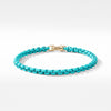 DY Bel Aire Chain Bracelet in Turquoise with 14K Yellow Gold Accent
