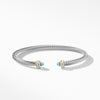 Cable Classic Bracelet with Blue Topaz and 18K Yellow Gold