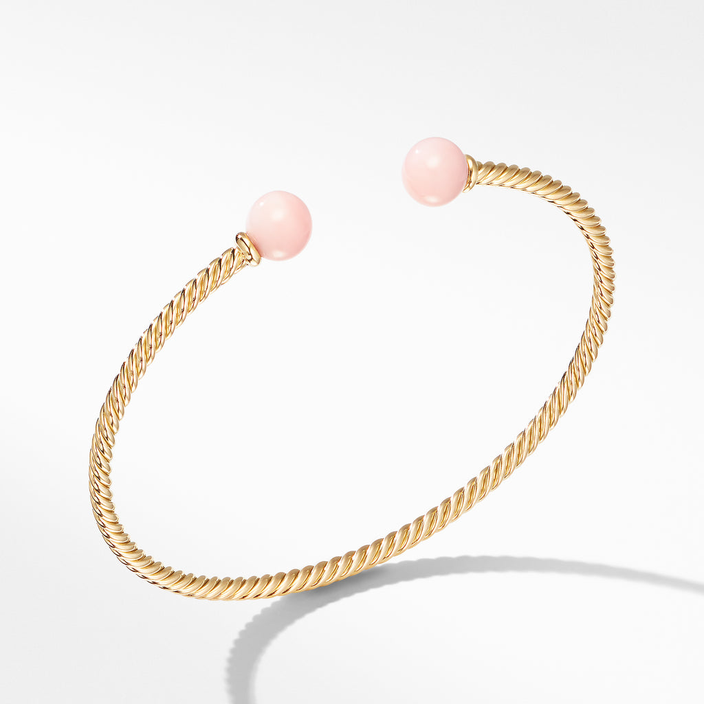 Solari Bracelet in 18K Yellow Gold with Pink Opal