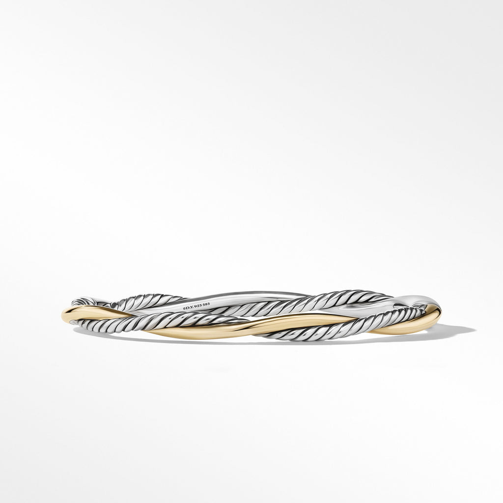 Petite Infinity Bracelet in Sterling Silver with 14K Yellow Gold