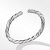 Cable Edge® Bracelet in Recycled Sterling Silver with Pavé Diamonds