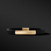 Streamline® ID Black Rubber Bracelet with 18K Yellow Gold