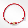 Evil Eye Red Cord Bracelet with 18K Yellow Gold and Sapphire
