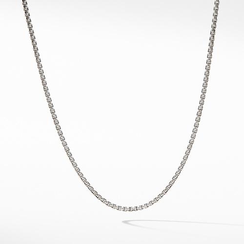 Box Chain Necklace with an Accent of 14K Gold, 1.7mm