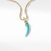 Tusk Amulet with Amazonite and 18K Yellow Gold
