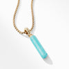 Barrel Charm in Amazonite with 18K Gold