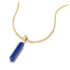 Barrel Charm in Lapis Lazuli with 18K Gold
