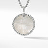 DY Elements® Disc Pendant with Black Onyx Reversible to Mother of Pearl and Pavé Diamonds