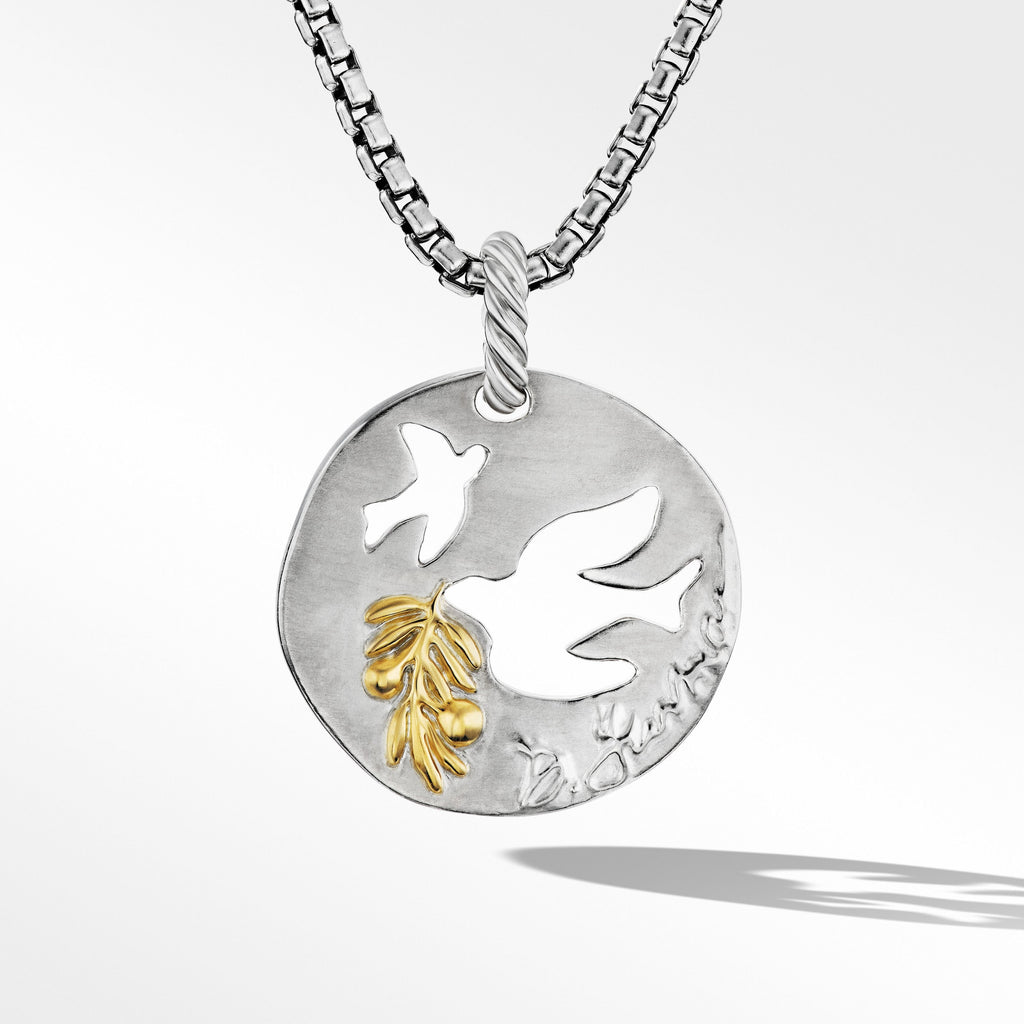 DY Elements® Dove Pendant with 18K Yellow Gold