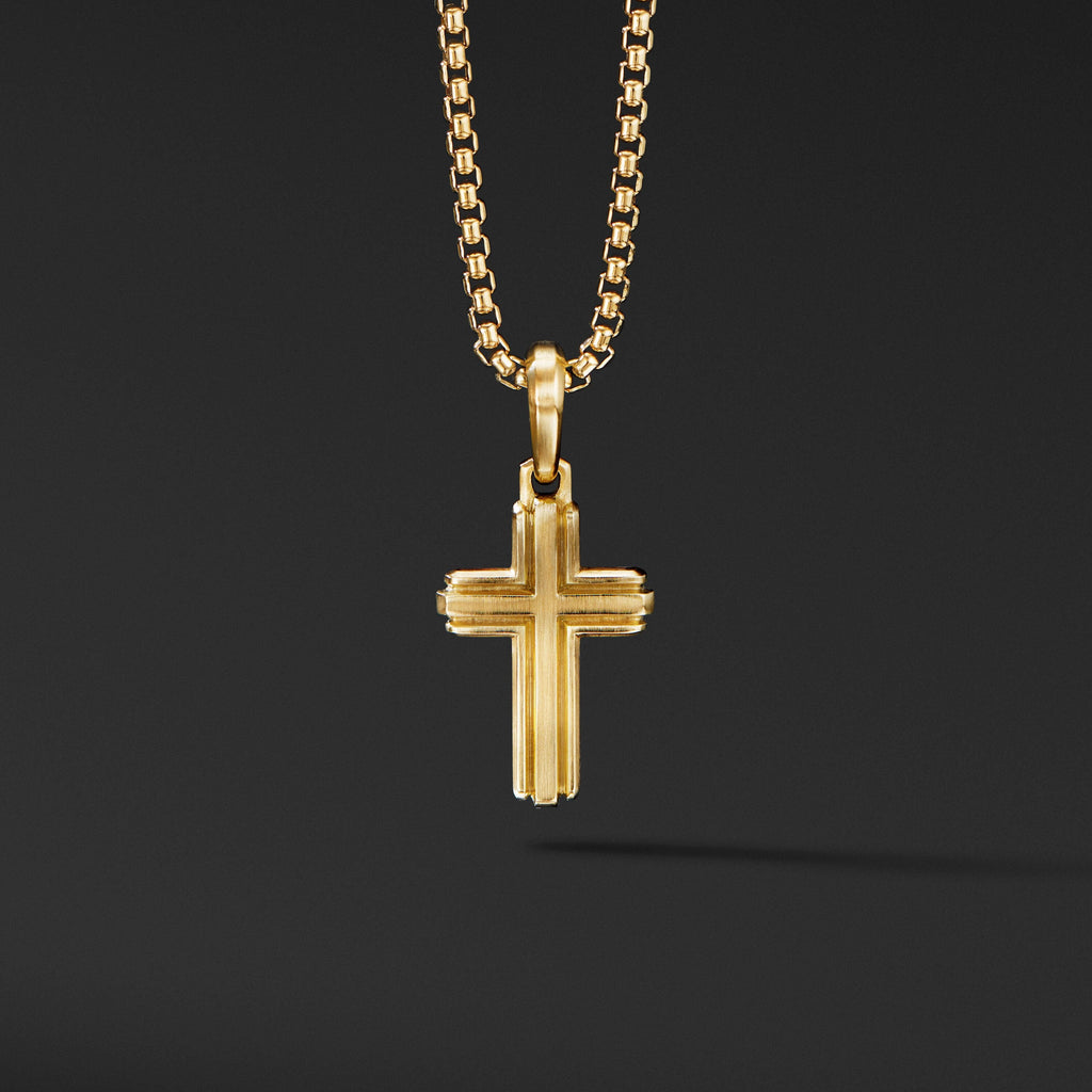 Roman Cross Amulet in 18K Yellow Gold