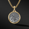 Water and Fire Duality Amulet in Sterling Silver with 18K Yellow Gold