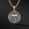 Life and Death Duality Amulet in Sterling Silver with 18K Yellow Gold