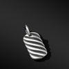 Sculpted Cable Tag in Sterling Silver
